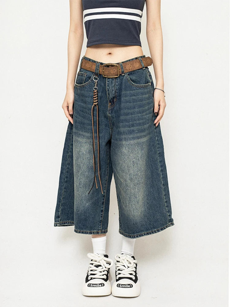 Y2K Vintage Baggy Denim Jorts - Litlookz Studio