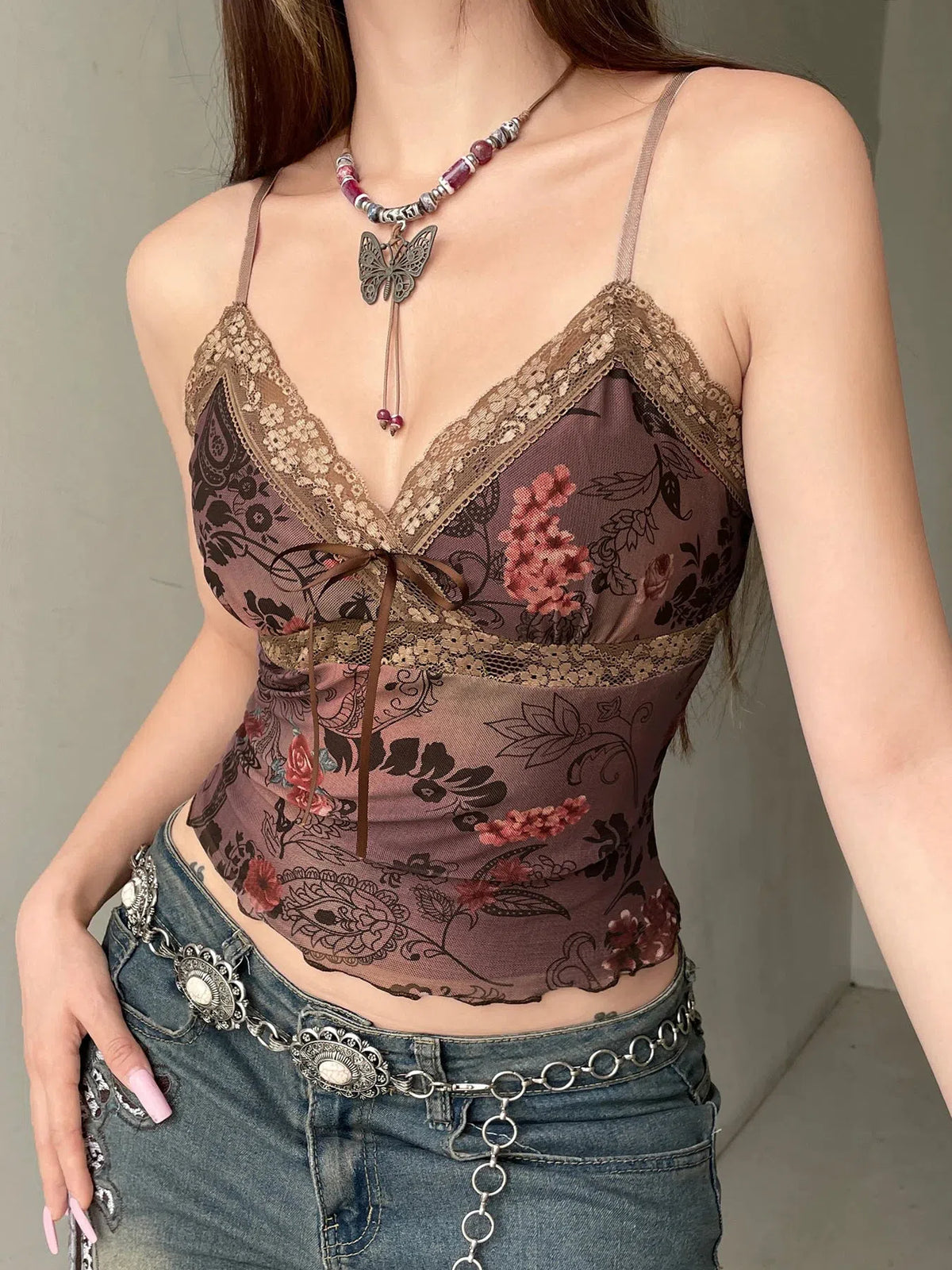 Y2K Vintage Floral Top