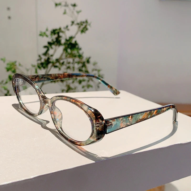 Y2K Vintage Oval Frame Glasses