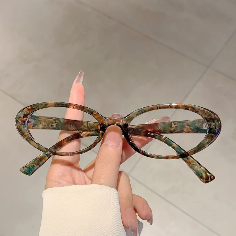 Y2K Vintage Oval Frame Glasses
