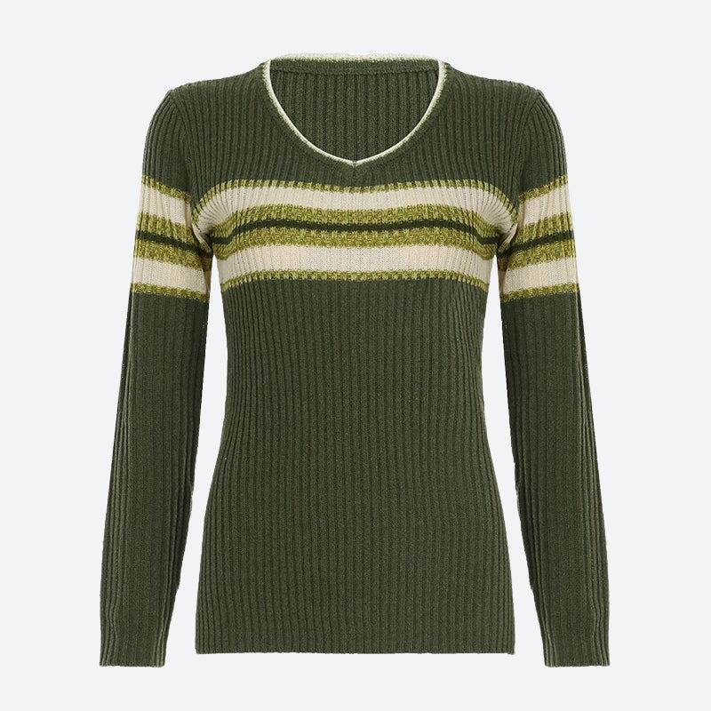 Y2K Vintage Striped Sweater