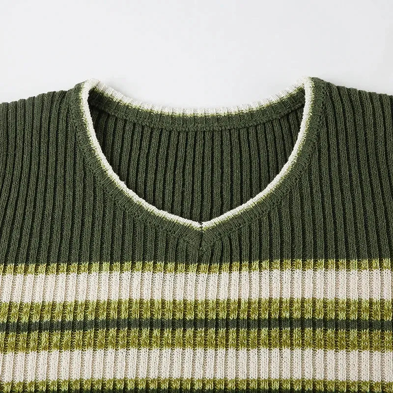 Y2K Vintage Striped Sweater