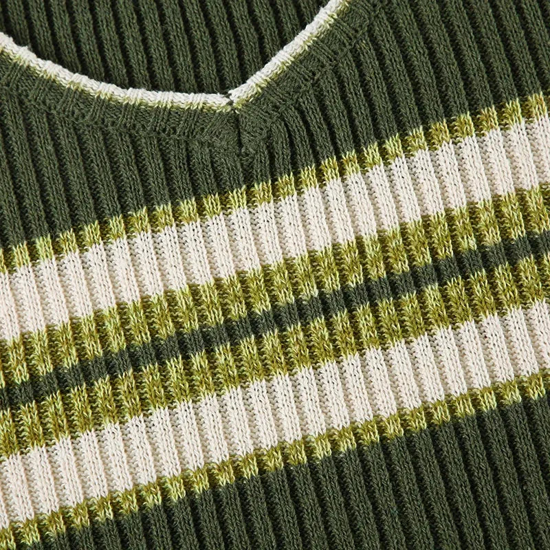 Y2K Vintage Striped Sweater