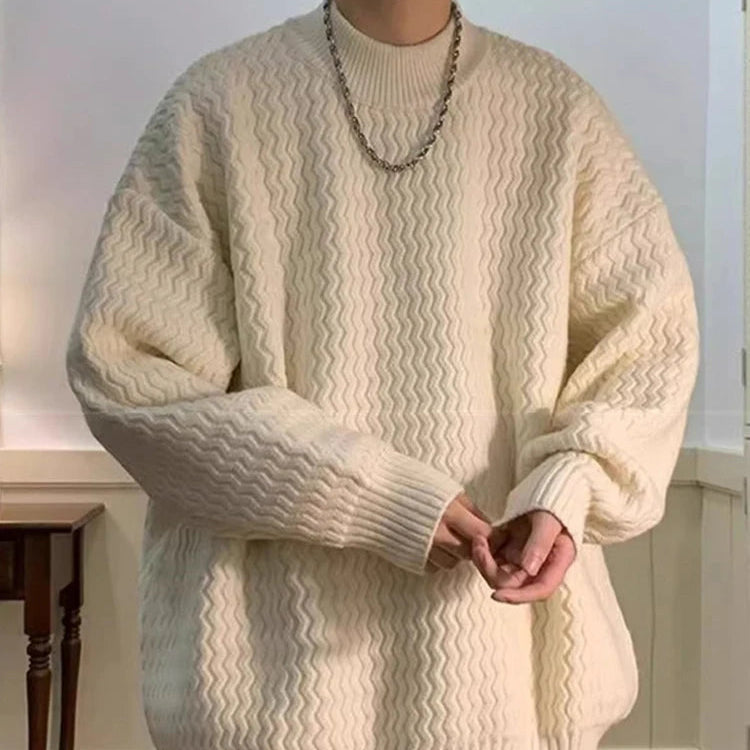 Y2K Wavy Knit Sweater