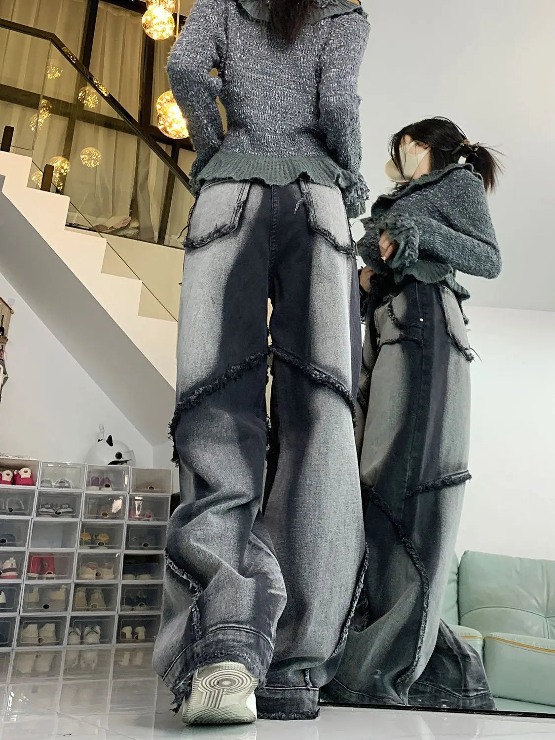Y2K Wide Leg Jeans - Litlookz Studio