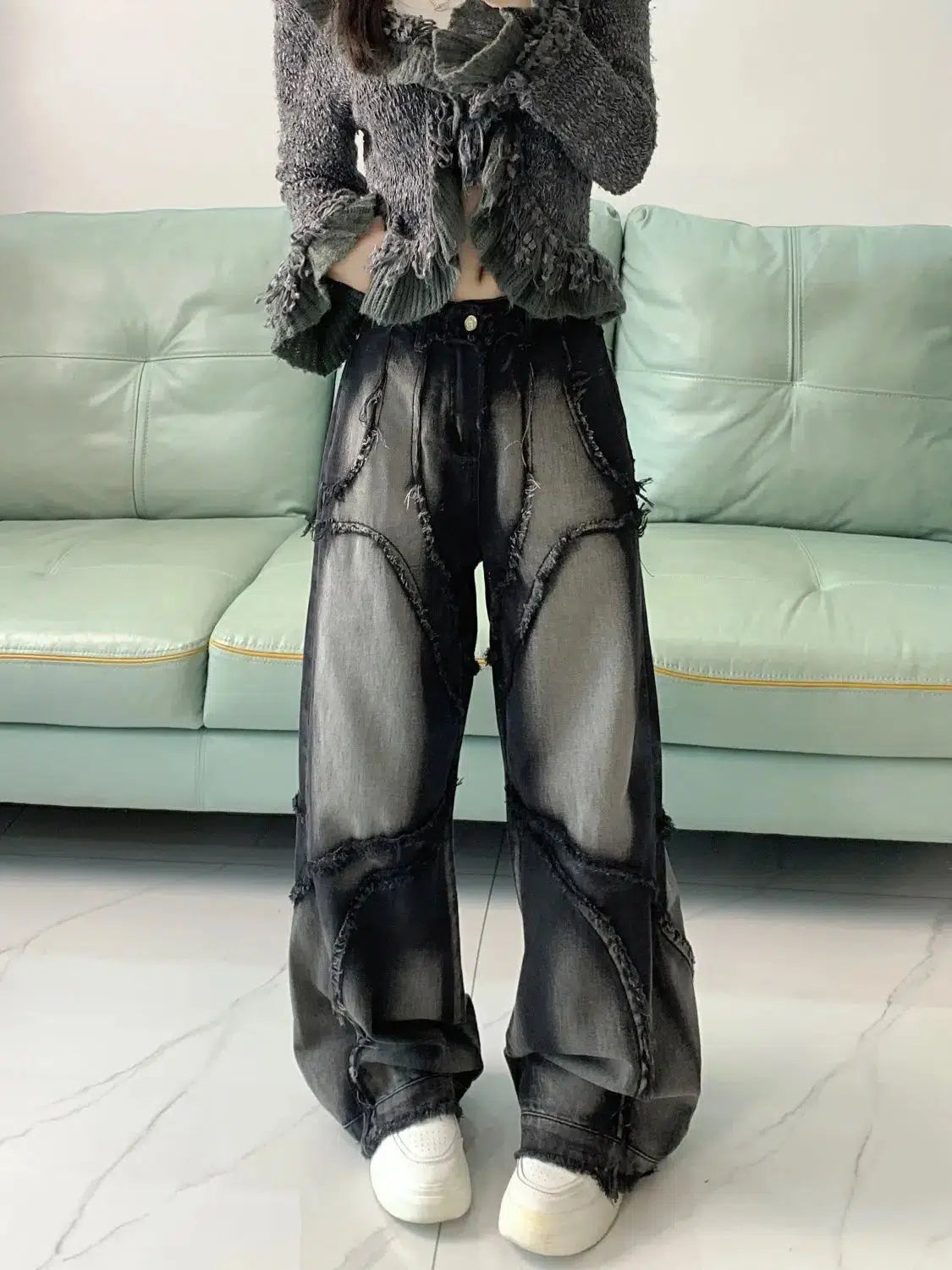 Y2K Wide Leg Jeans - Litlookz Studio
