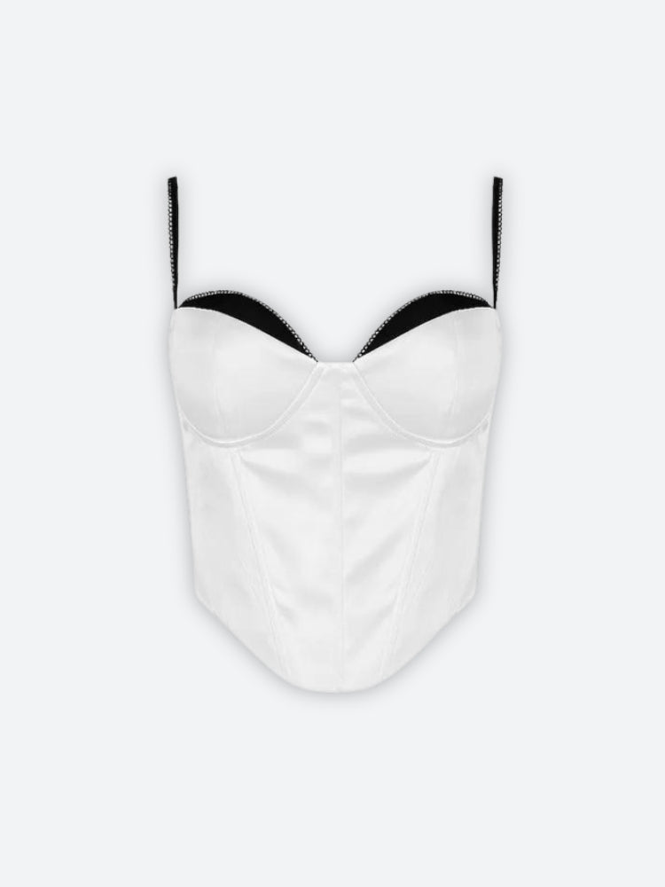 Y2K Zip-Up Layered Corset Top - Litlookz Studio