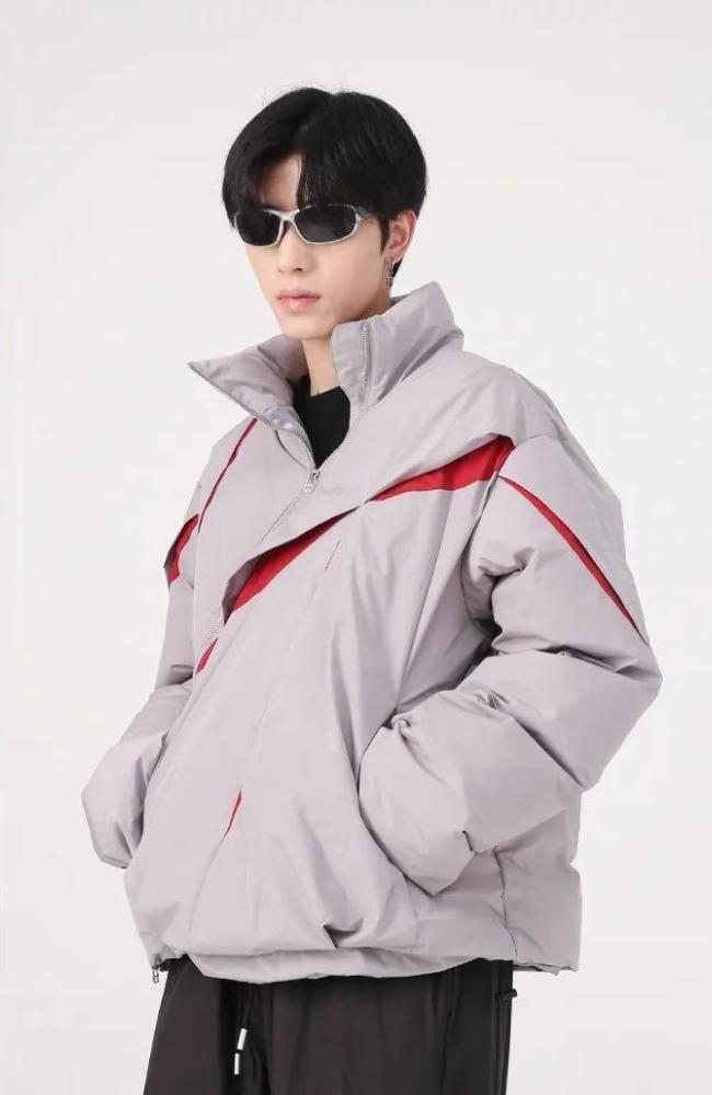 Y2K Zipper Puffer Jacket - Litlookz Studio