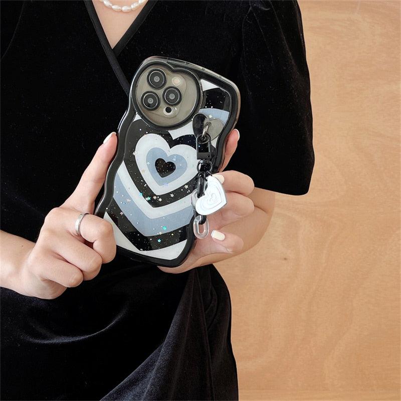 Y2k Chain and Heart iPhone Case - Litlookz Studio