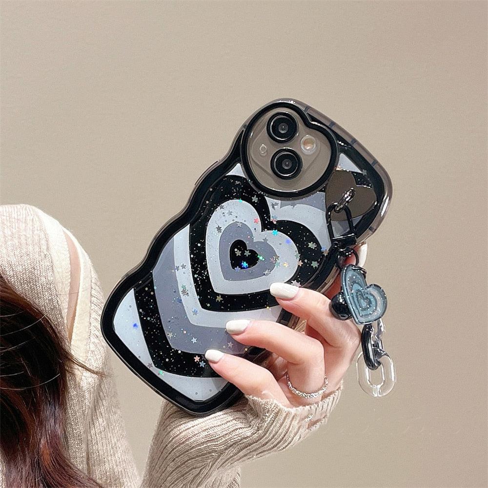 Y2k Chain and Heart iPhone Case