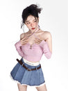 Y2K Fake Two Piece Pleated Mini Skirt