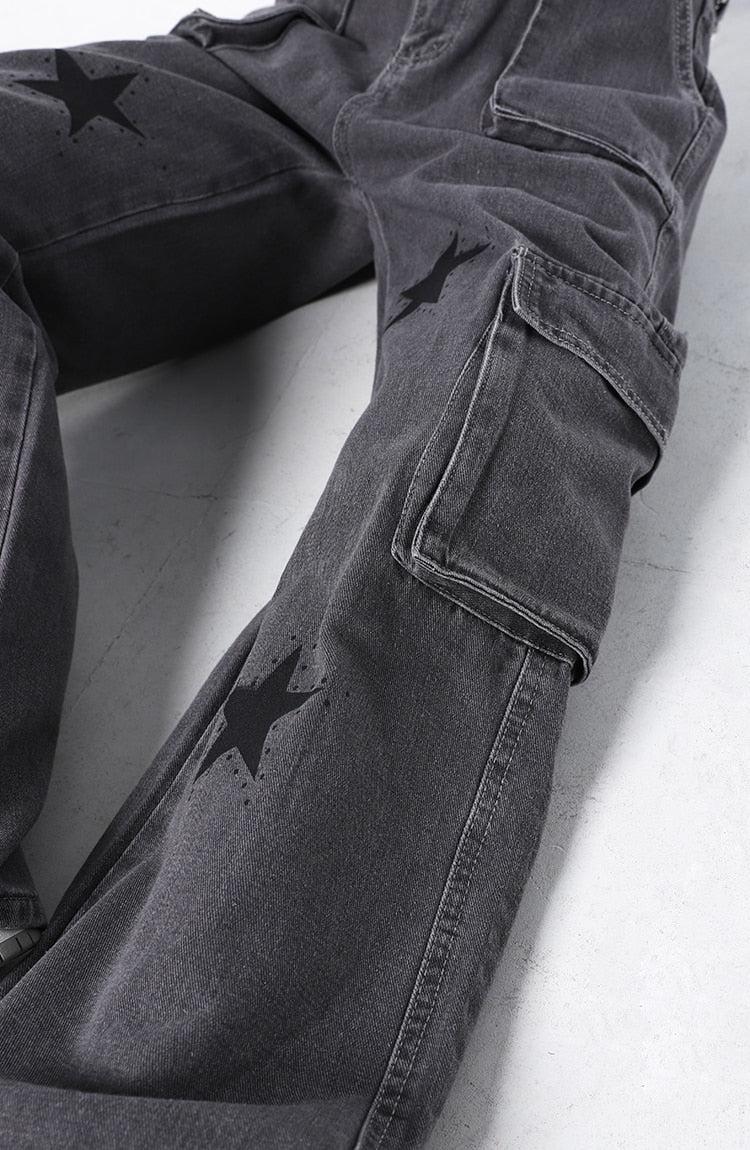 Y2K Star Printed Cargo Pants