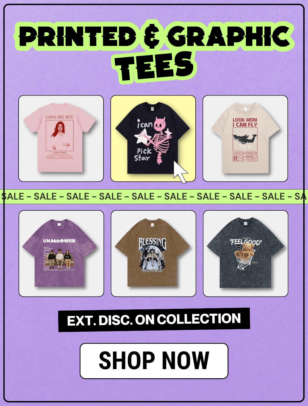 printed and graphic tees